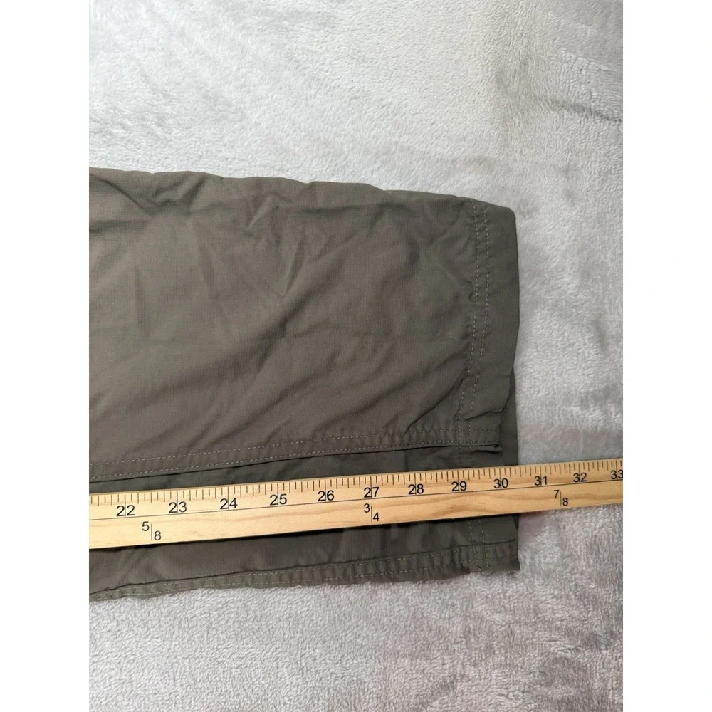 The North Face Pants Womens 4 Green Nylon Roll Up Convertible Hiking Outdoor
